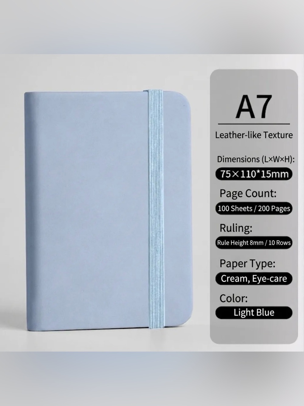 Light Blue A7 Pocket Notebook & Crystal Diamond Pen Gift Set Journal Planner NEW - Picture 10 of 10